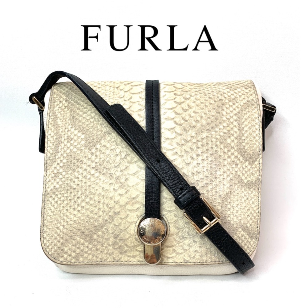 Furla Vintage RARE Snakeskin Crossbody Handbag